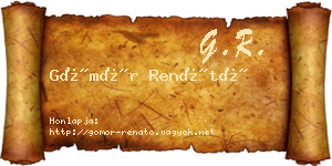 Gömör Renátó névjegykártya