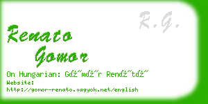 renato gomor business card